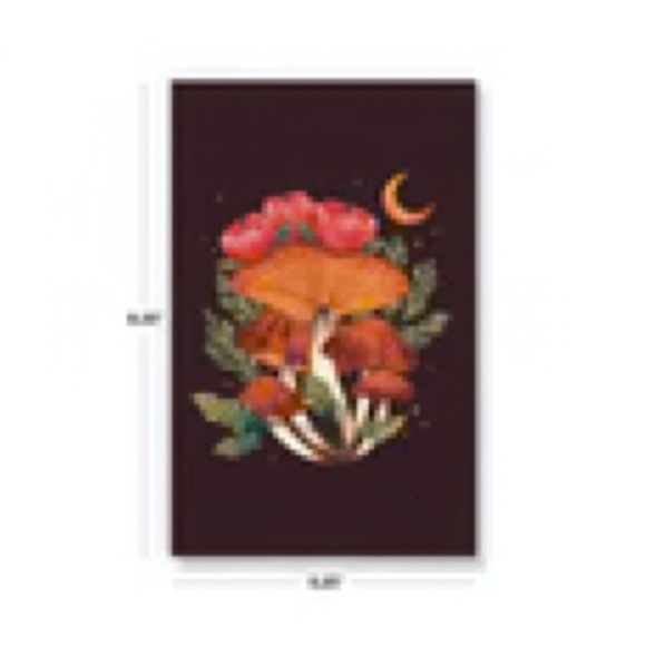 DENIK MIDNIGHT MUSHROOM CLASSIC LAYFLAT NOTEBOOK, Lined, NWT - Picture 5 of 6